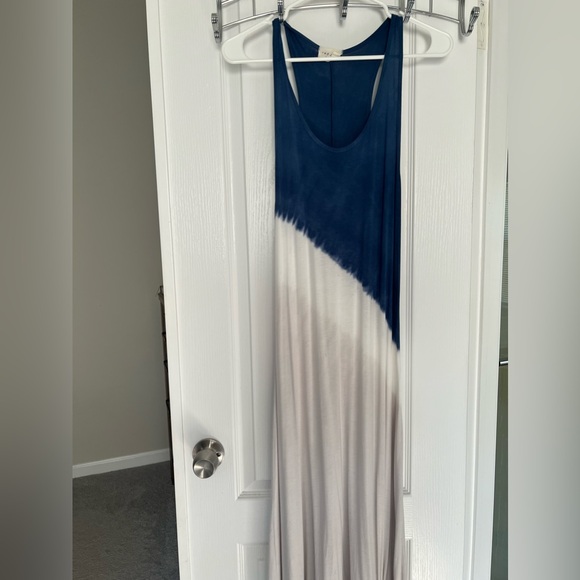 Blue And White Maxi Dress - Picture 2 of 8